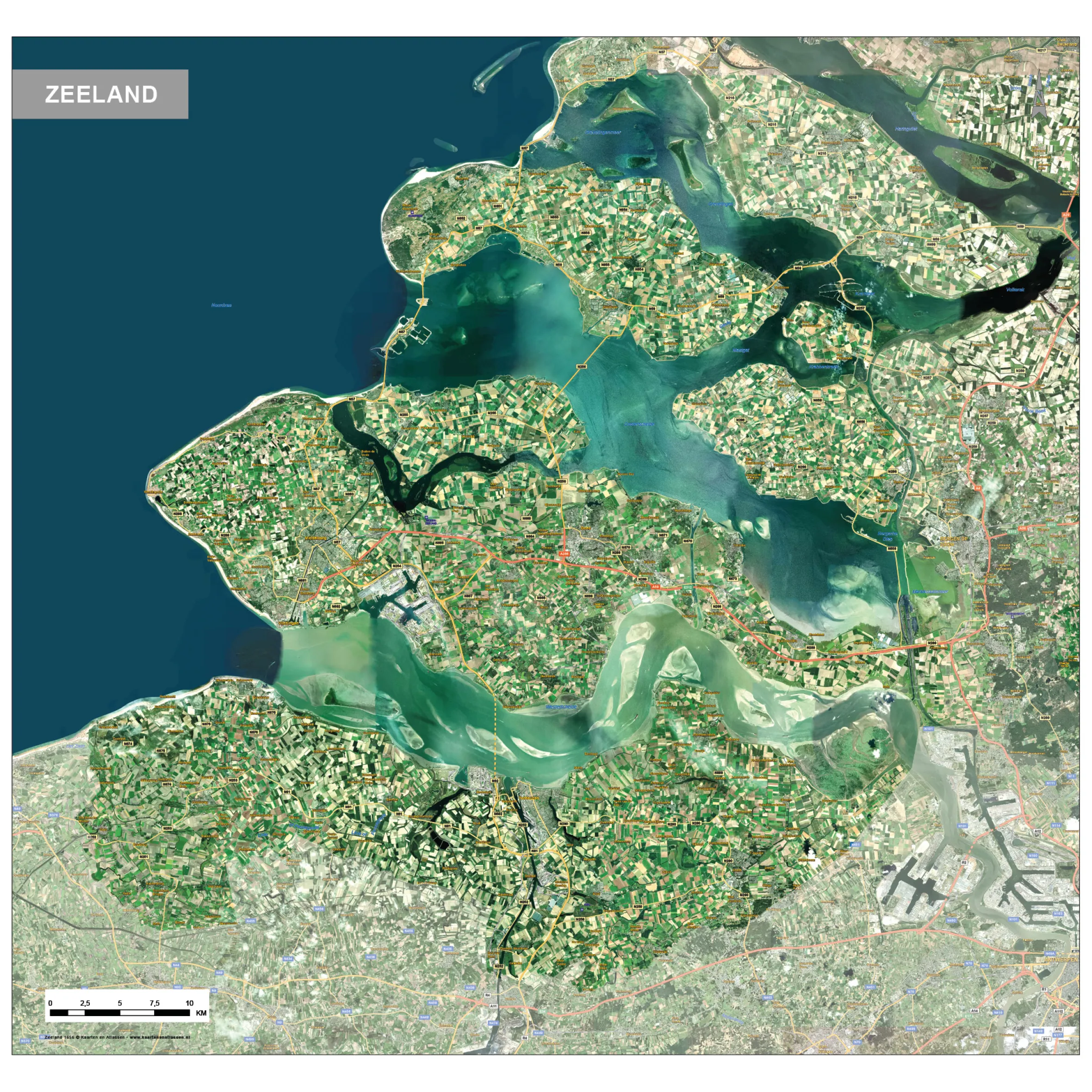 Zeeland Satellietkaart 1656