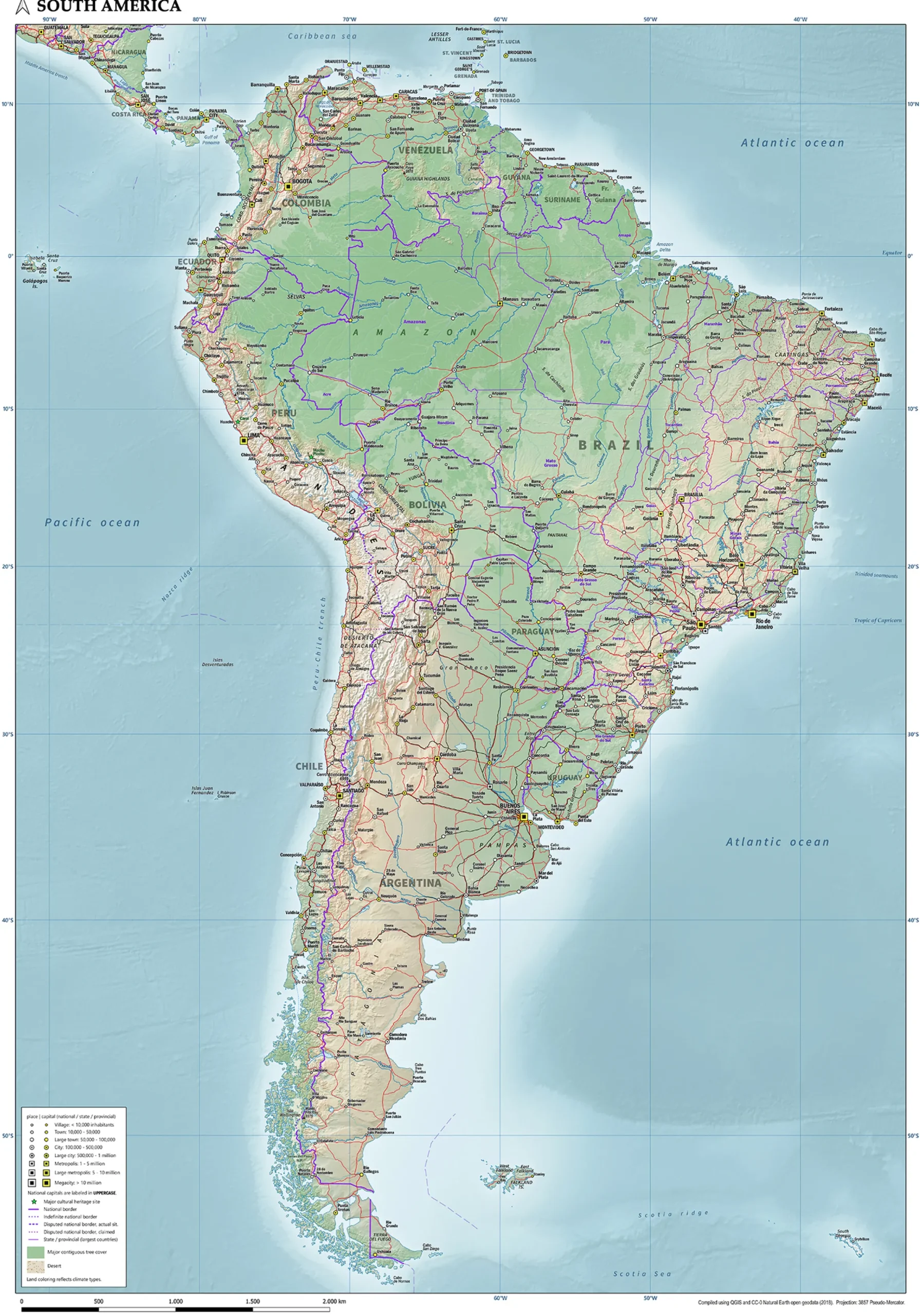 Zuid-Amerika natuurkundig 1703