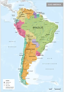 Zuid-Amerika staatkundige kaart 1519