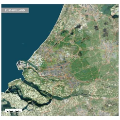 Zuid-Holland Satellietkaart 1650